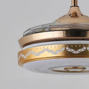 GobekUsa 42" Gold Bluetooth Ceiling Fan Light with Remote & RGB Color Control