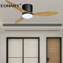 GobekUsa 42-Inch Black Ceiling Fan with LED Light & Remote Control