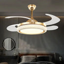 GobekUsa 42" Invisible Ceiling Fan Light Remote Control LED Retractable Blades.
