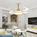GobekUsa 42" Invisible Ceiling Fan Light Remote Control LED Retractable Blades.