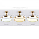 GobekUsa 42" Invisible Ceiling Fan Light Remote Control LED Retractable Blades.
