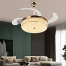 GobekUsa 42" Invisible LED Ceiling Fan with Retractable Blades & Remote Control