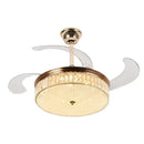 GobekUsa 42" Invisible LED Ceiling Fan with Retractable Blades & Remote Control