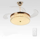 GobekUsa 42" Invisible LED Ceiling Fan with Retractable Blades & Remote Control