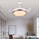 GobekUsa 42" Modern Black White LED Ceiling Fan Remote Control Lighting for Dining Room Bedroom
