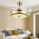 GobekUsa 42" Smart LED Ceiling Fan Light with Retractable Blades and Remote Control