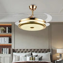 GobekUsa 42" Smart LED Ceiling Fan Light with Retractable Blades and Remote Control
