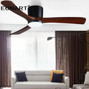 GobekUsa 48-Inch Wooden LED DC Ceiling Fan with Remote Control White Wood