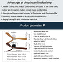 GobekUsa 48-Inch Wooden LED DC Ceiling Fan with Remote Control White Wood