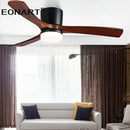 GobekUsa 48-Inch Wooden LED DC Ceiling Fan with Remote Control White Wood