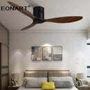 GobekUsa 52" Black DC Ceiling Fan, Remote Control, No Light