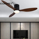 GobekUsa 52" Black DC Ceiling Fan, Remote Control, No Light