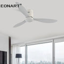 GobekUsa 52" Black DC Ceiling Fan, Remote Control, No Light