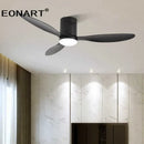 GobekUsa 52" Black DC Ceiling Fan, Remote Control, No Light