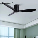 GobekUsa 52" Black DC Ceiling Fan, Remote Control, No Light