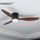 GobekUsa 52" Black DC Ceiling Fan with LED Light and Remote Control