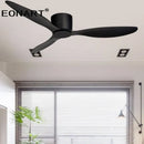 GobekUsa 52" Black DC Ceiling Fan with LED Light and Remote Control