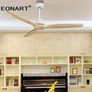 GobekUsa 52" Black Wood Ceiling Fan with LED Light and Remote Control