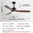 GobekUsa 52" DC Motor Ceiling Fan with LED Light & Remote Control