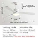 GobekUsa 52" DC Motor Ceiling Fan with LED Light & Remote Control