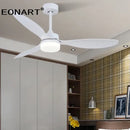 GobekUsa 52" Fashion Plastic Blade Ceiling Fan with Lamp and Remote Control