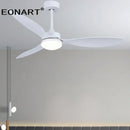 GobekUsa 52" Fashion Plastic Blade Ceiling Fan with Lamp and Remote Control