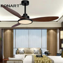 GobekUsa 52" Fashion Plastic Blade Ceiling Fan with Lamp and Remote Control