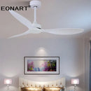 GobekUsa 52" Fashion Plastic Blade Ceiling Fan with Lamp and Remote Control