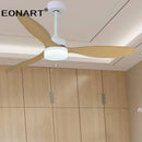 GobekUsa 52" Fashion Plastic Blade Ceiling Fan with Lamp and Remote Control