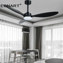GobekUsa 52" Fashion Plastic Blade Ceiling Fan with Lamp and Remote Control