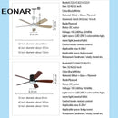 GobekUsa 52" LED Ceiling Fan with Modern Design & Remote Control