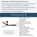 GobekUsa 52" LED Ceiling Fan with Modern Design & Remote Control