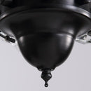 GobekUsa 52" Luxury Crystal Ceiling Fan with Lights, Remote Control, DC Motor Wood Fan