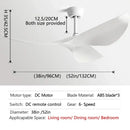GobekUsa 52" Modern DC Ceiling Fan with Remote Control for Living Room, Restaurant, Office