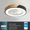 GobekUsa 52CM Ceiling Fan Light 6 Speeds Reversible Blades 36W Living Dining Room