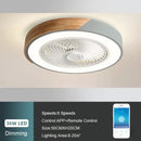 GobekUsa 52CM Ceiling Fan Light 6 Speeds Reversible Blades 36W Living Dining Room