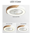 GobekUsa 52CM DC Motor Ceiling Fan Light 6 Speeds 36W Wood Fans Lamp