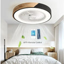 GobekUsa 52CM DC Motor Ceiling Fan Light 6 Speeds 36W Wood Fans Lamp