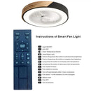 GobekUsa 52CM DC Motor Ceiling Fan Light 6 Speeds 36W Wood Fans Lamp