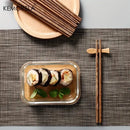 Japanese style natural wooden chopsticks set with tray dining room by Decorbites