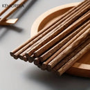 Japanese style natural wooden chopsticks set with tray dining room by Decorbites