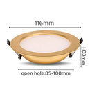 Luxury gold led ceiling downlight for bedroom with frosted glass by Decorbites