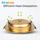 Luxury gold led ceiling downlight for bedroom with frosted glass by Decorbites