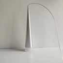Modern silver & black aluminum led pendant light for bedroom by Decorbites