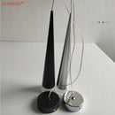 Modern silver & black aluminum led pendant light for bedroom by Decorbites