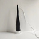 Modern silver & black aluminum led pendant light for bedroom by Decorbites