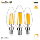 Clear dimmable candle flame effect led bulb dining room light by Decorbites