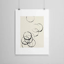 GobekUsa 6 Black & Beige Abstract Canvas Poster Prints