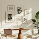 GobekUsa 6 Black & Beige Abstract Canvas Poster Prints
