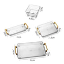 Light luxury clear and gold divided fruit plate kitchen snack tray by Decorbites